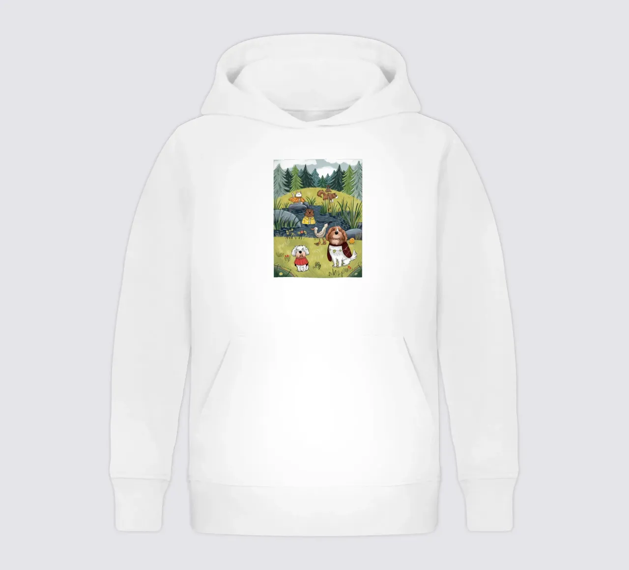 Riverbank Harmony Escape kids hoodie by Timeless Huse