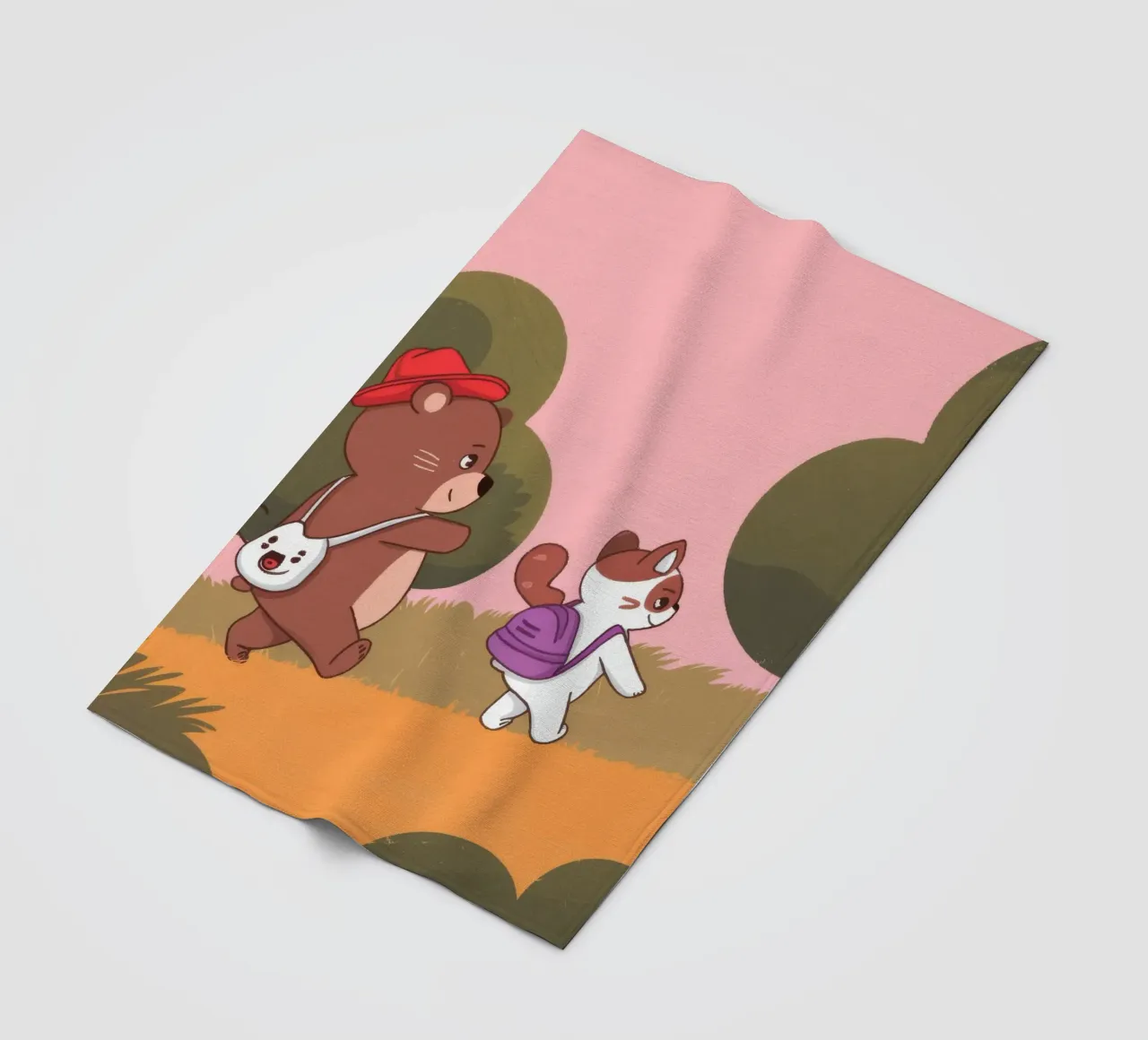 Adventurous Forest Duet fleece blanket by Timeless Huse