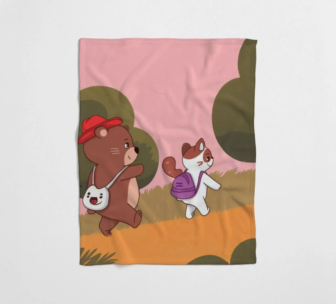Adventurous Forest Duet fleece blanket by Timeless Huse