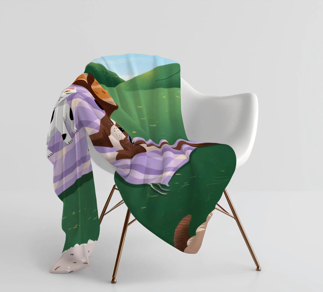 L'allegria dei compagni di picnic coperta in pile da Timeless Huse