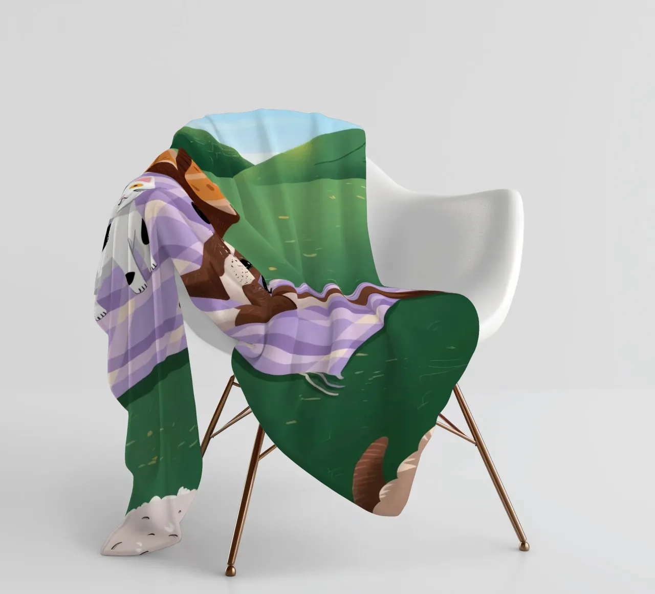 L'allegria dei compagni di picnic coperta in pile da Timeless Huse
