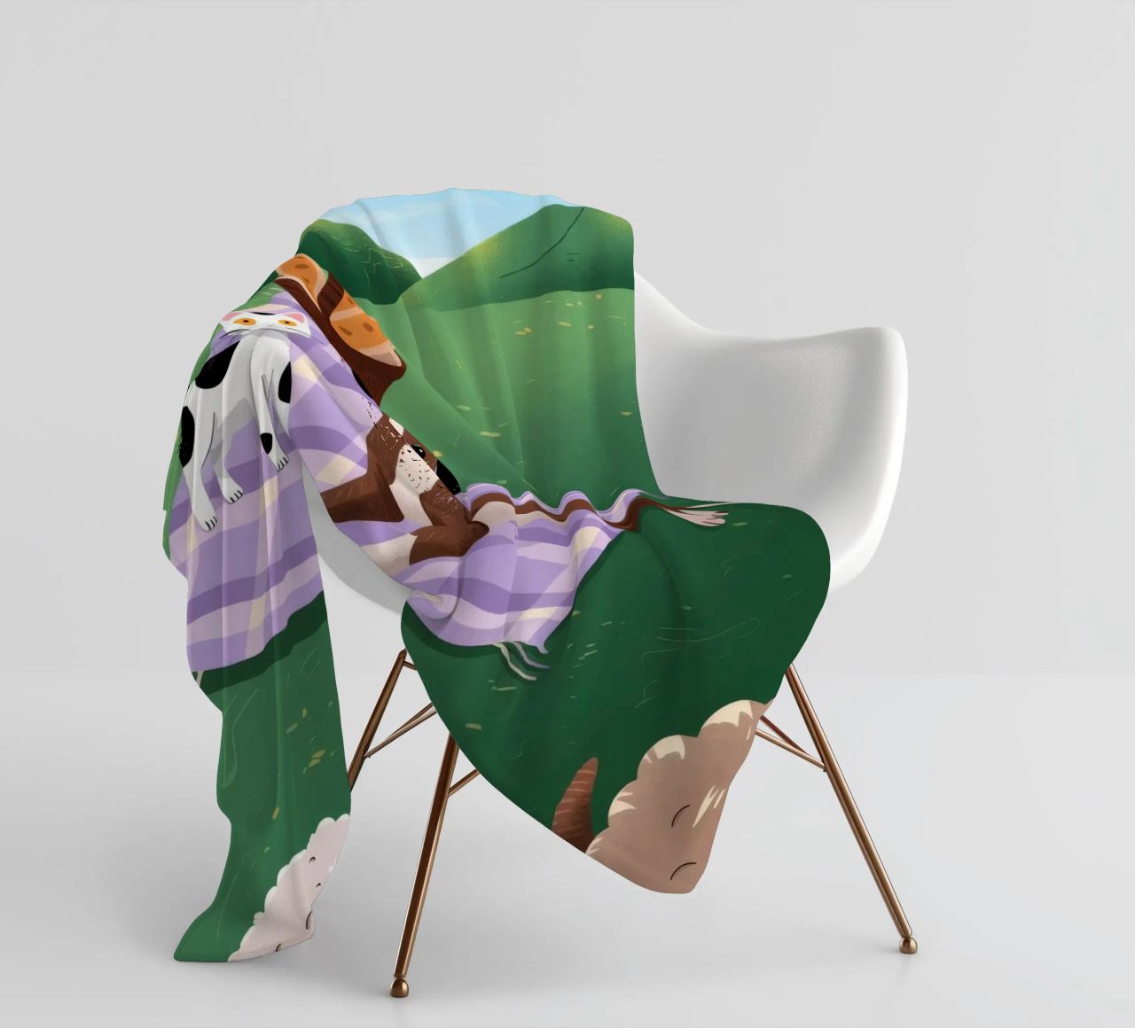 L'allegria dei compagni di picnic coperta in pile da Timeless Huse