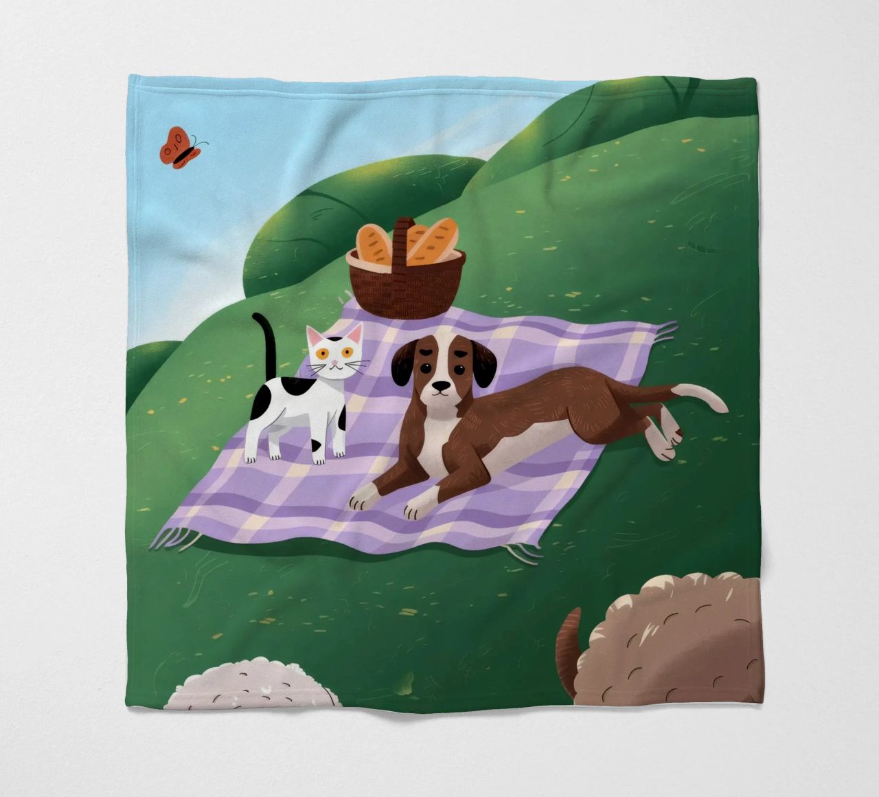 L'allegria dei compagni di picnic coperta in pile da Timeless Huse