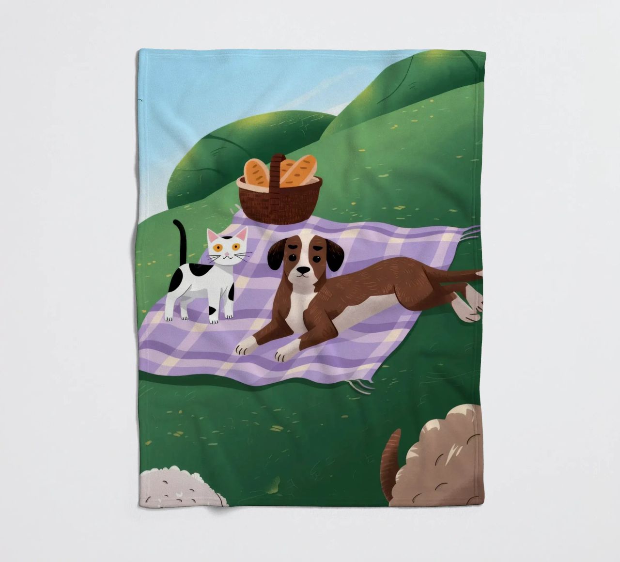 L'allegria dei compagni di picnic coperta in pile da Timeless Huse