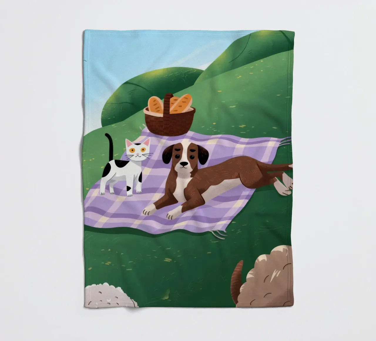 L'allegria dei compagni di picnic coperta in pile da Timeless Huse
