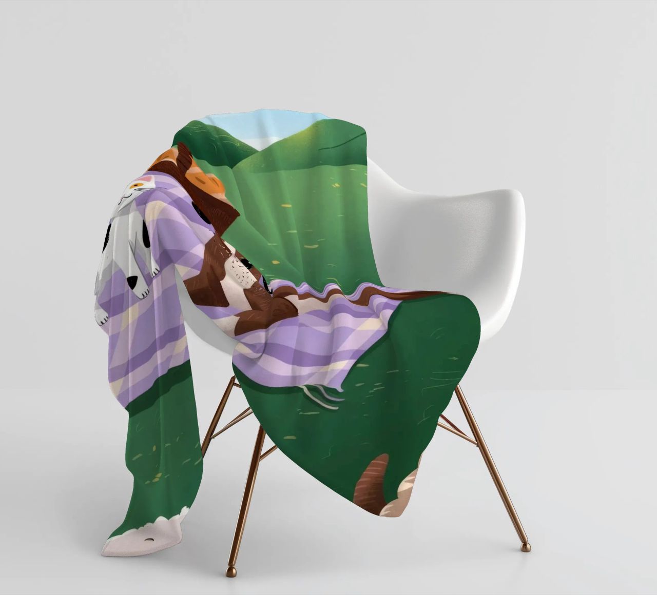 L'allegria dei compagni di picnic coperta in pile da Timeless Huse