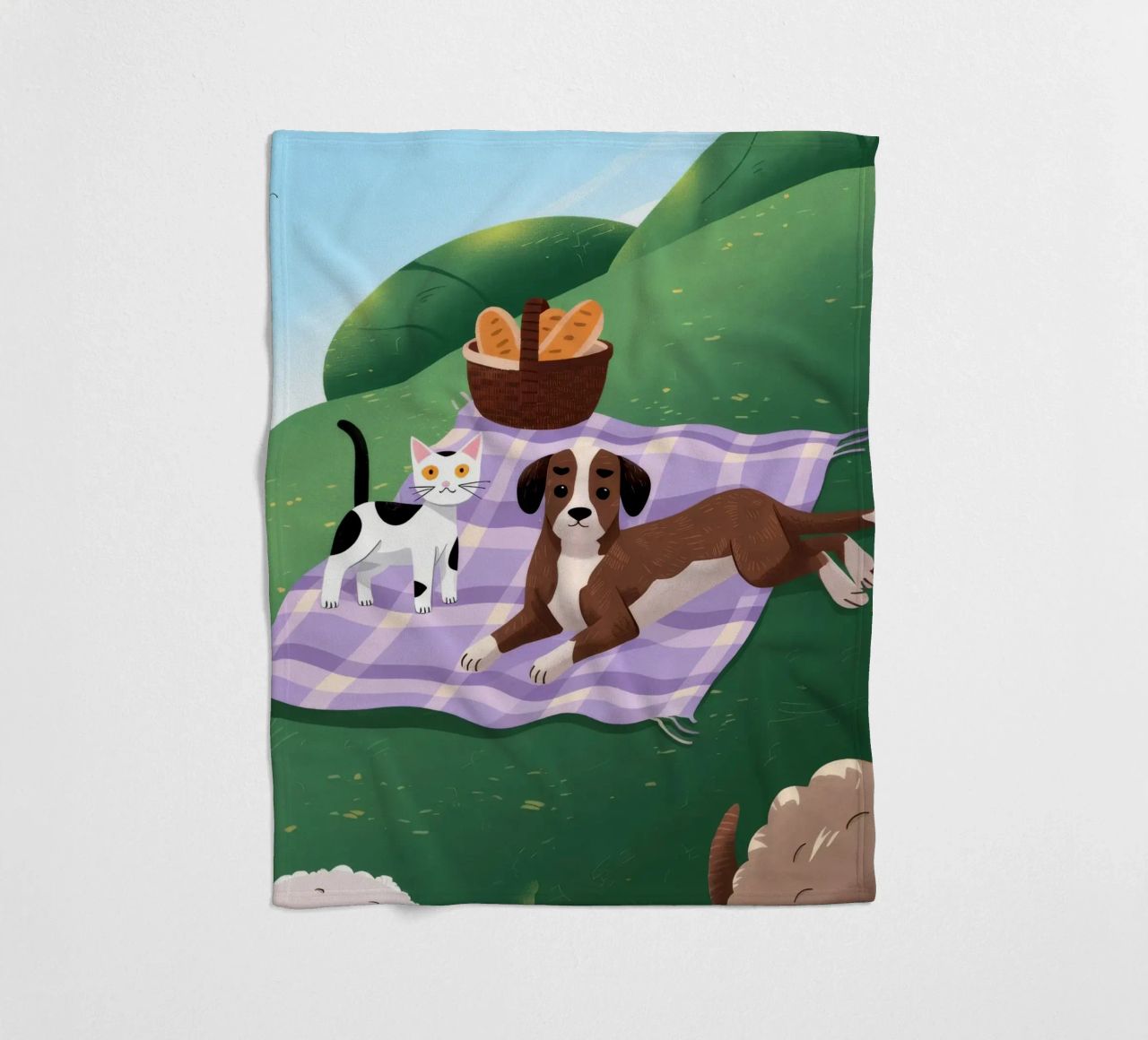 L'allegria dei compagni di picnic coperta in pile da Timeless Huse