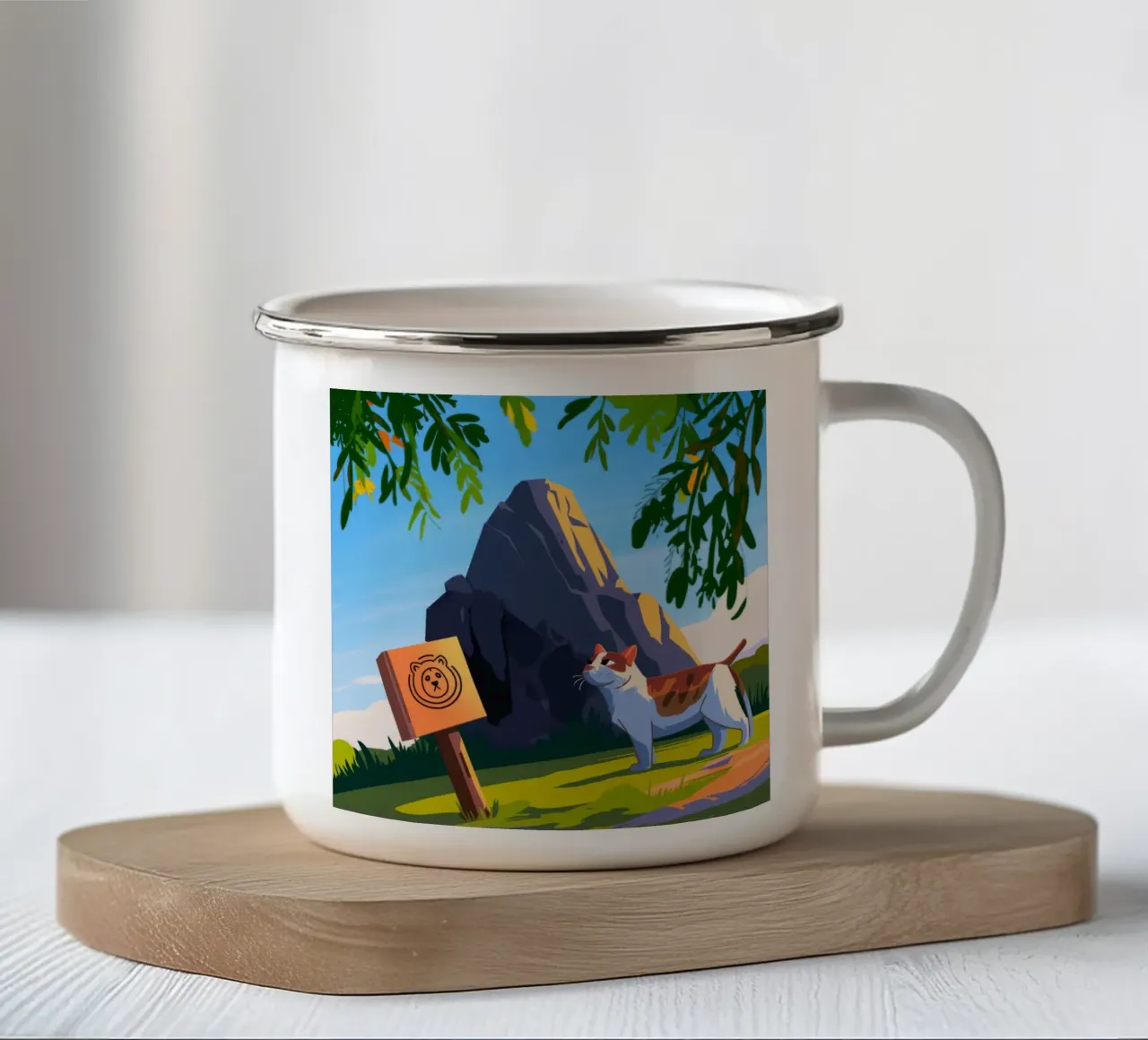 Ricerca di esploratori di montagna tazza in smalto da Timeless Huse