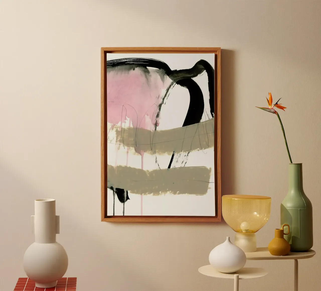 Abstract Painting XII canvas met Baklijst van IRIS LEHNHARDT FINE ART