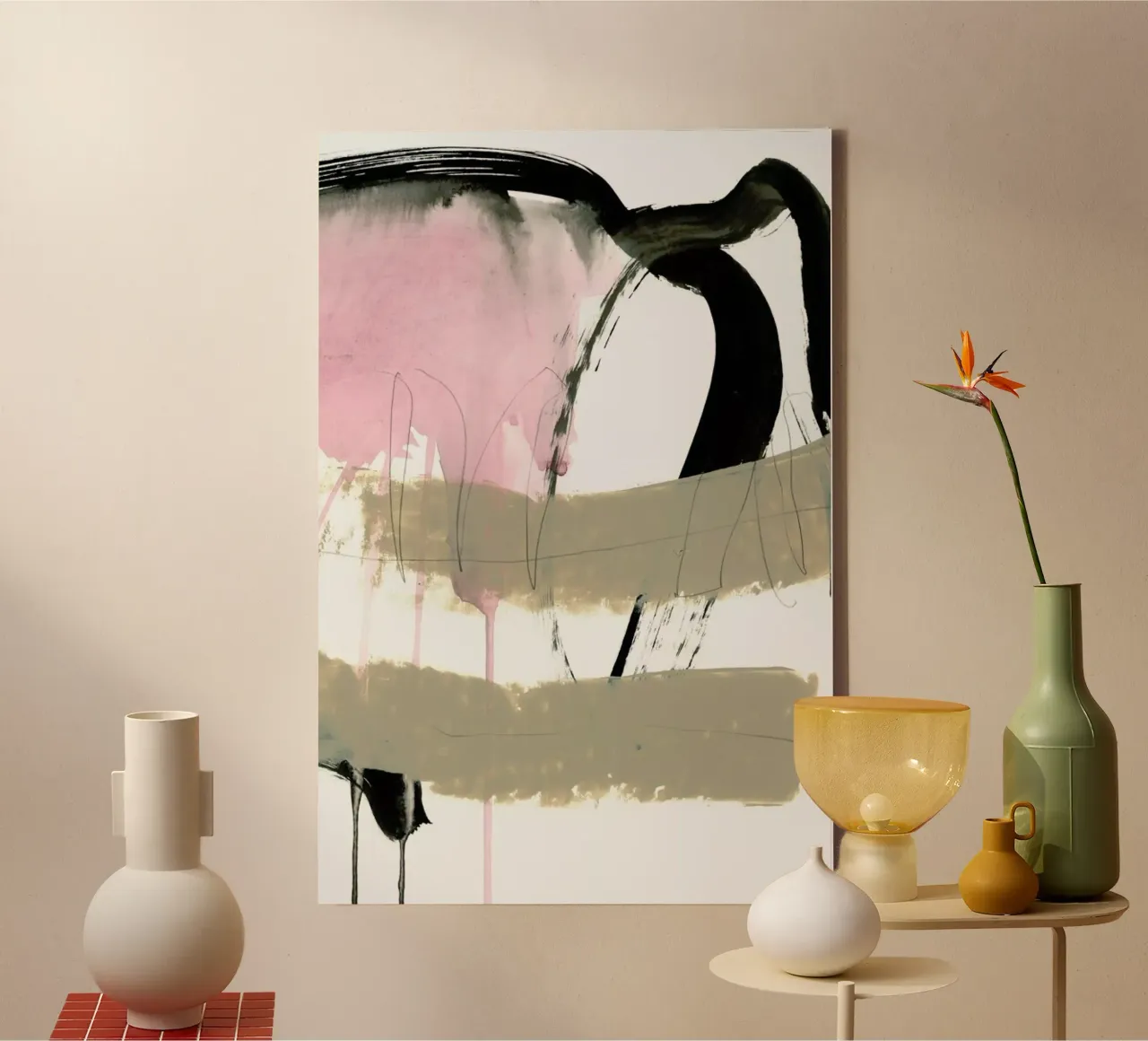 Abstract Painting XII canvas met Baklijst van IRIS LEHNHARDT FINE ART