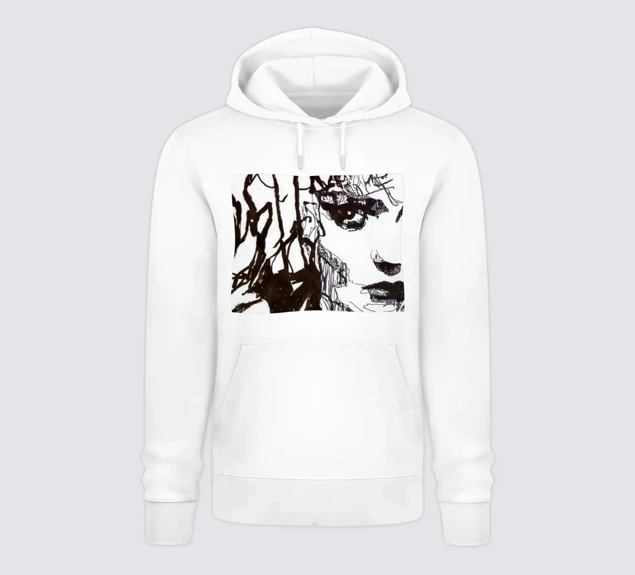 b w felpa con cappuccio da k i m