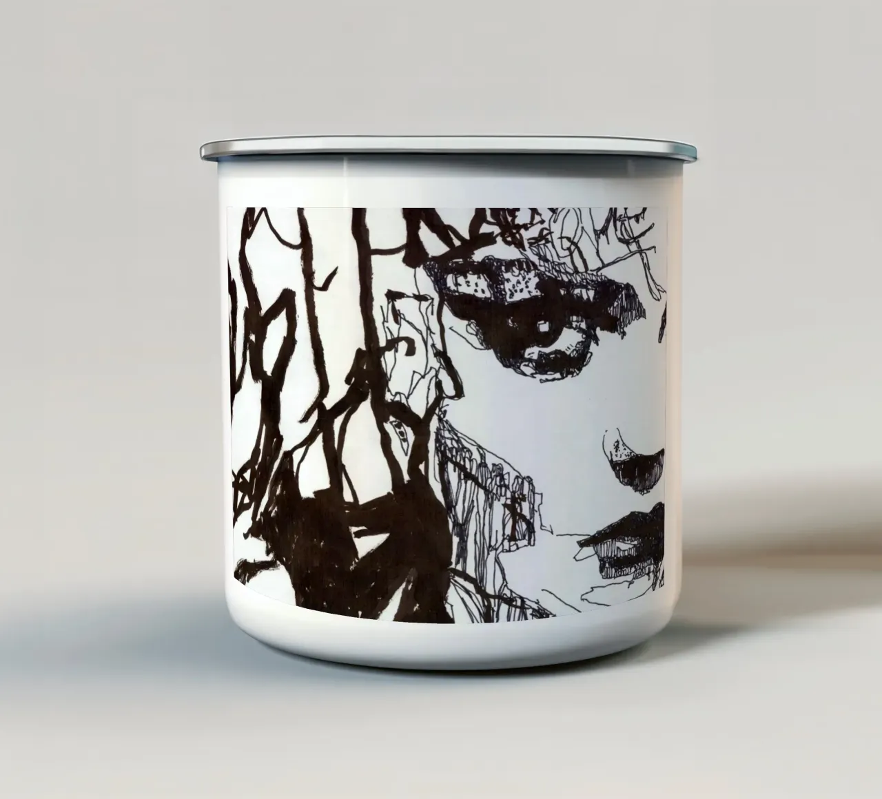 b w tazza in smalto da k i m