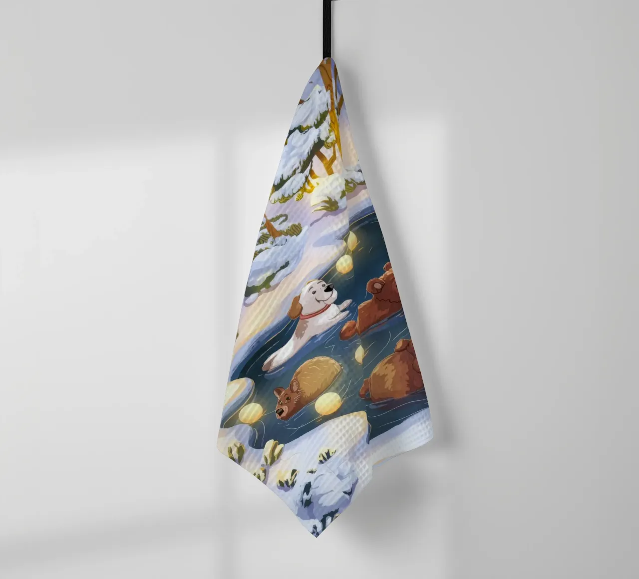 Frosted Pond Harmony tea towel by Timeless Huse