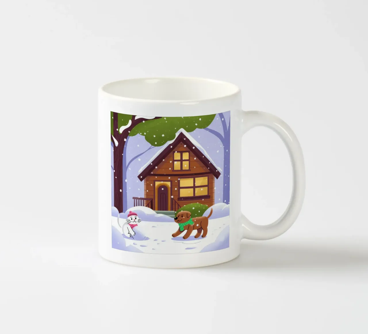 Gita in baita innevata tazza in ceramica da Timeless Huse