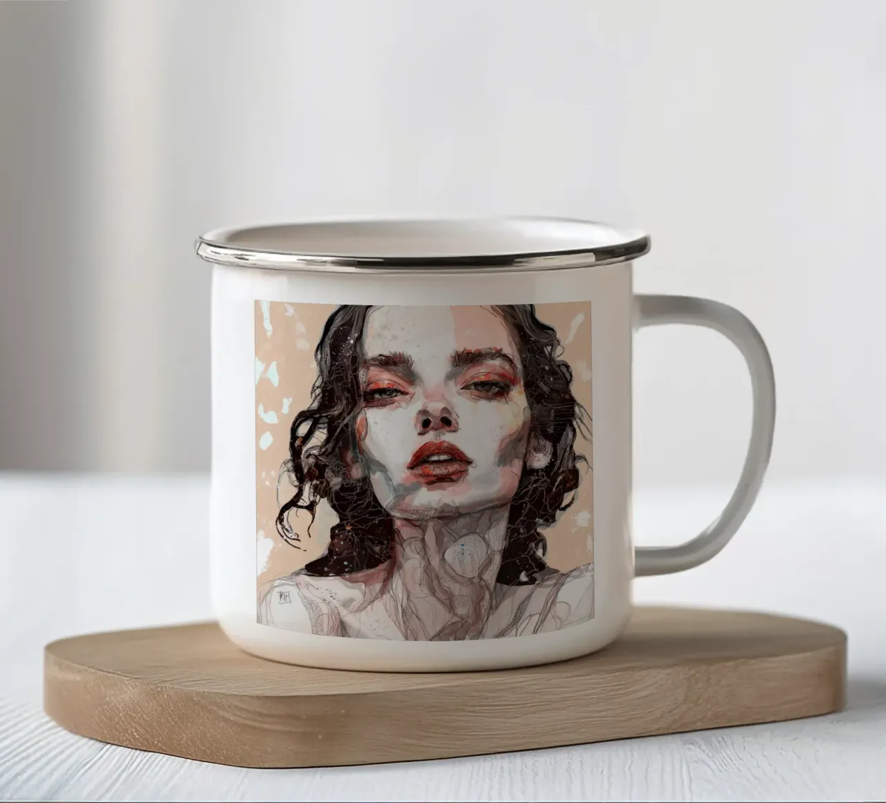 nudo tazza in smalto da Giulio Iurissevich