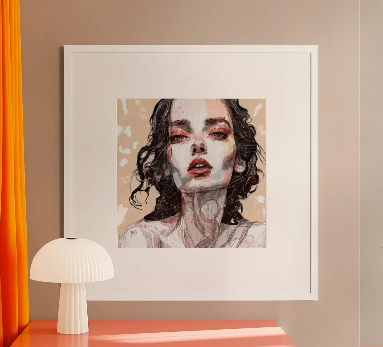 nudo poster con telaio in legno da Giulio Iurissevich