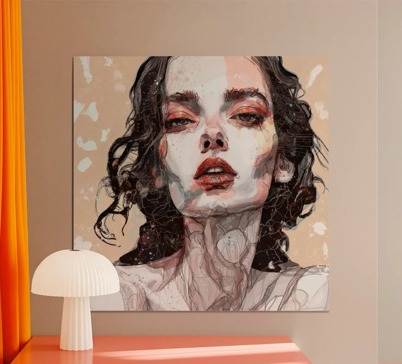 nudo poster con telaio in legno da Giulio Iurissevich
