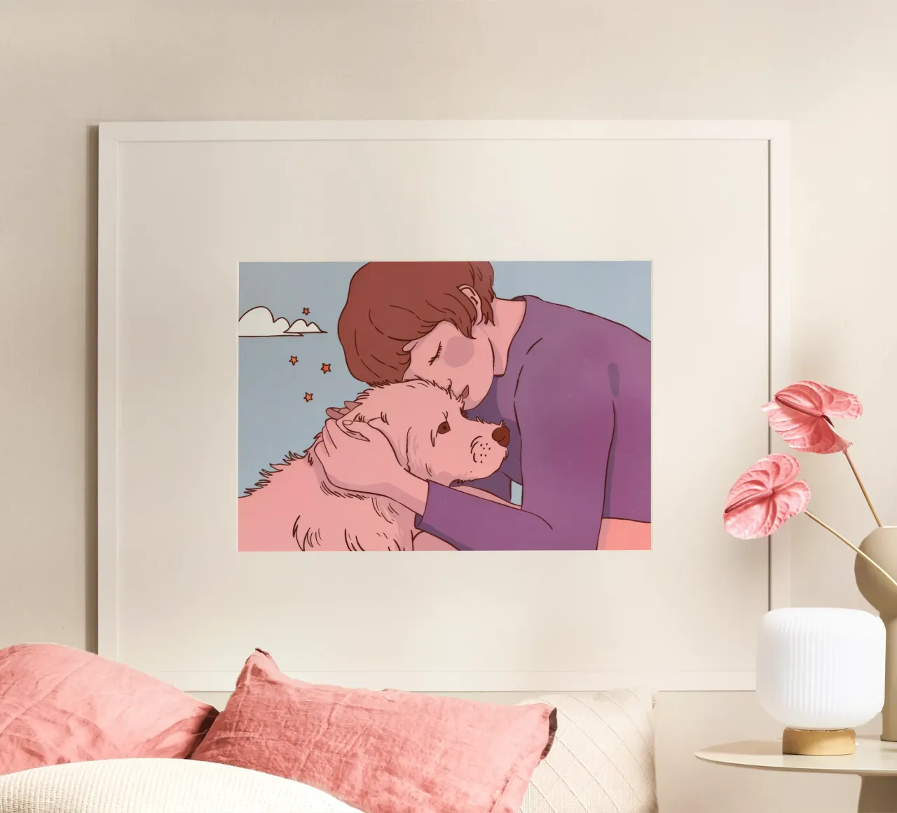 Heartwarming Canine Hug hahnemühle by Timeless Huse