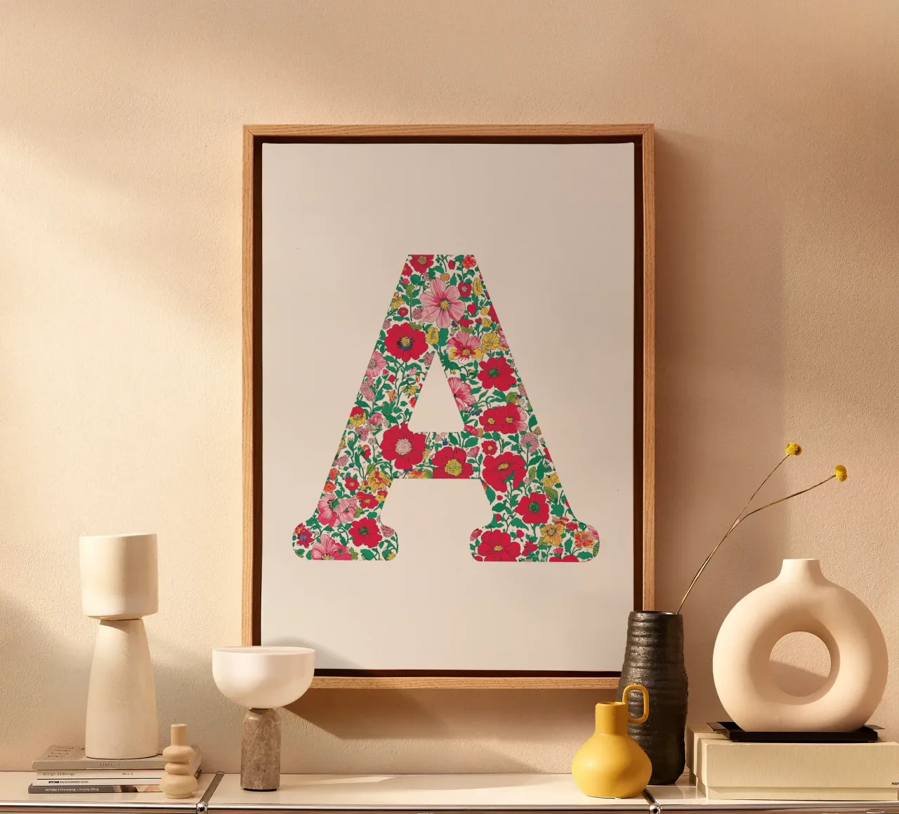 Floreale A tela con Cornice a cassetta da KidzStudio