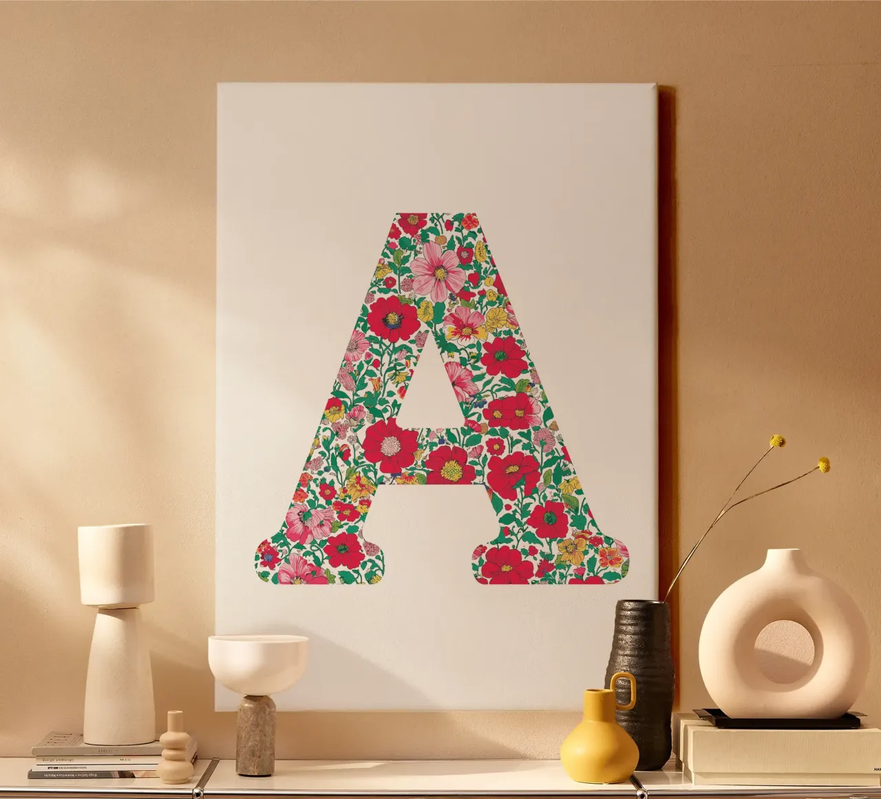 Floreale A tela con Cornice a cassetta da KidzStudio