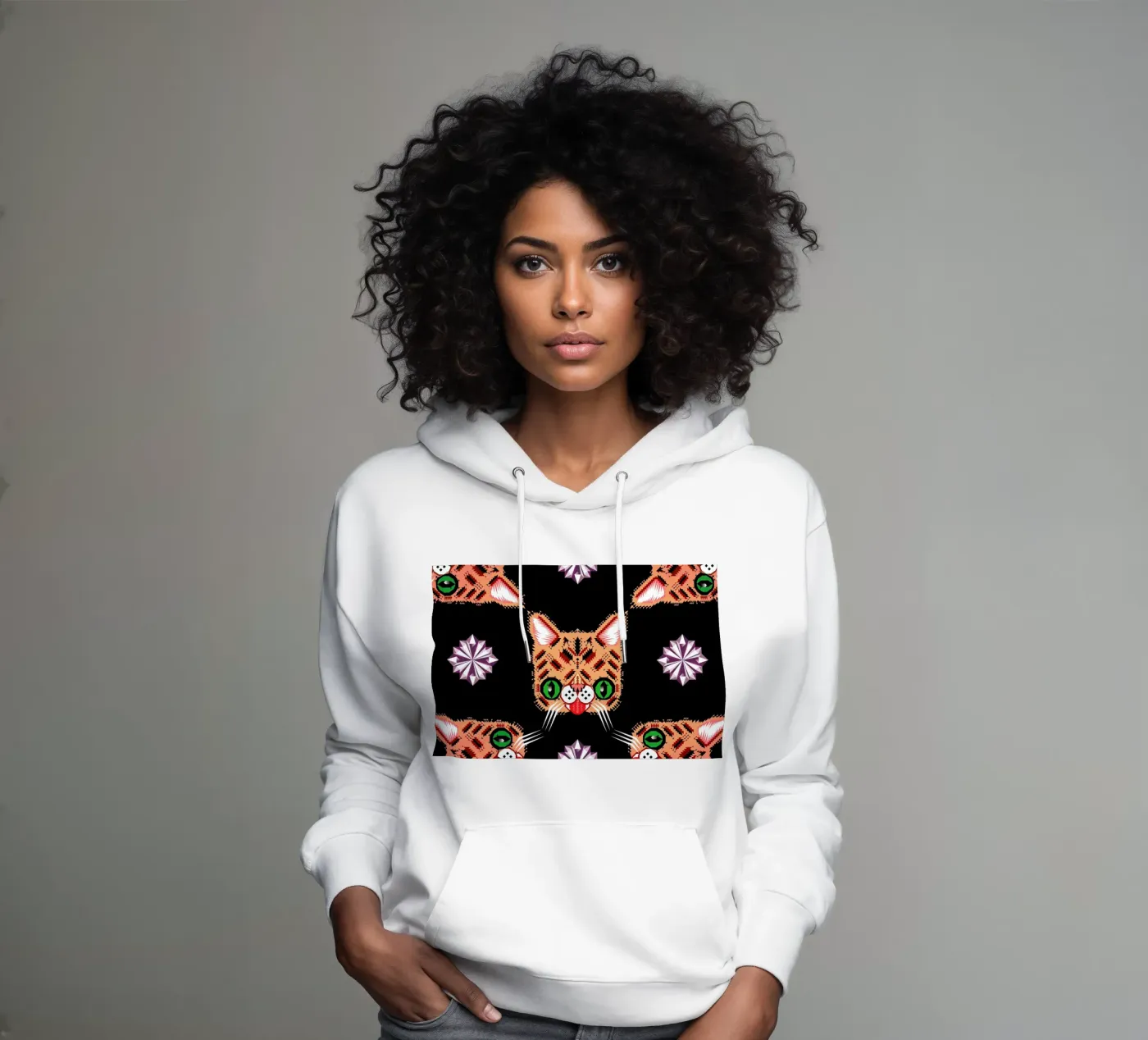 Lil Bub Pattern hoodie van Chobopop