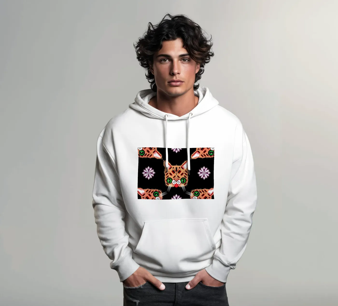 Lil Bub Pattern hoodie van Chobopop