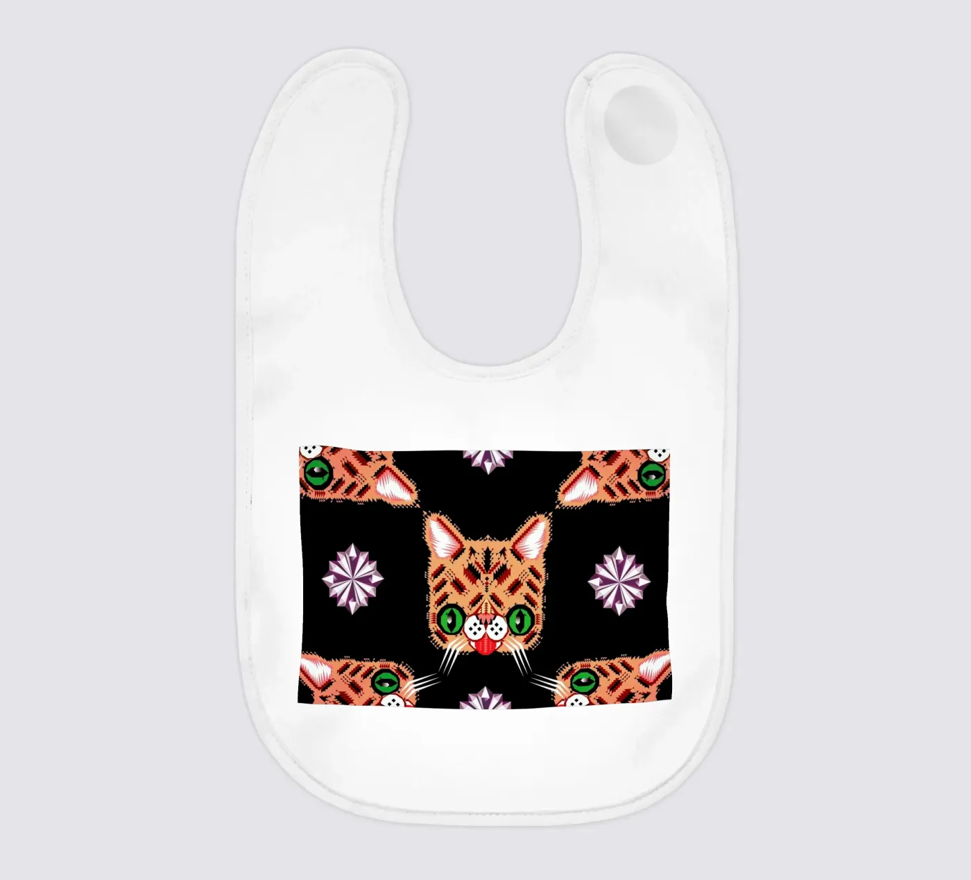Lil Bub Pattern baby slabbetje van Chobopop