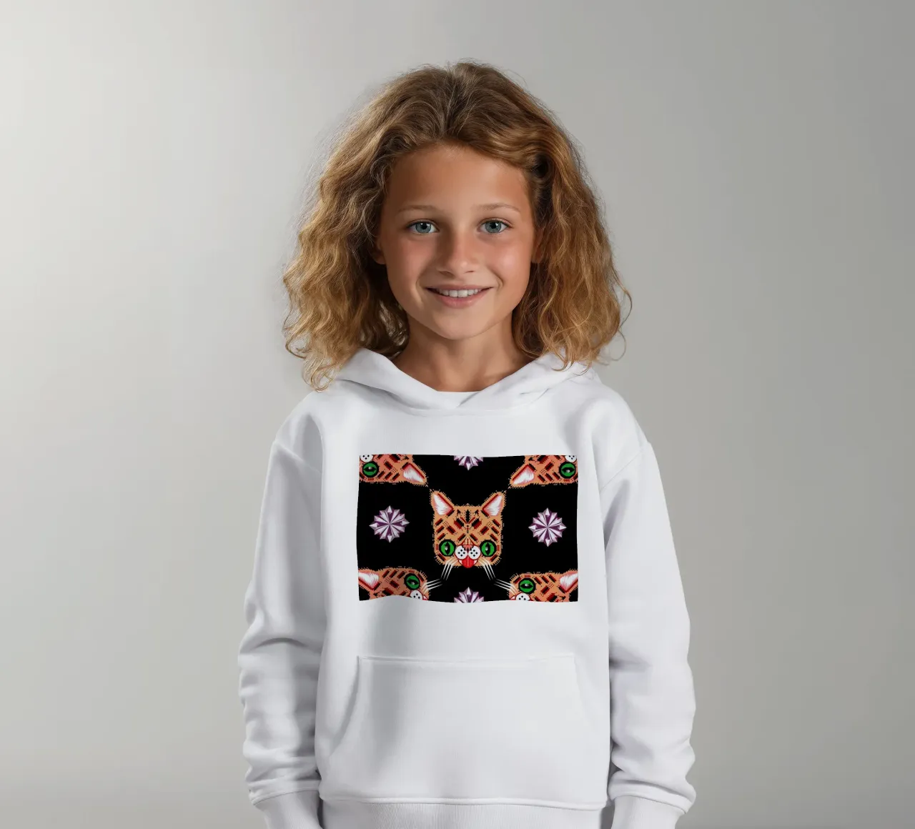 Lil Bub Pattern felpa bambino con cappuccio da Chobopop