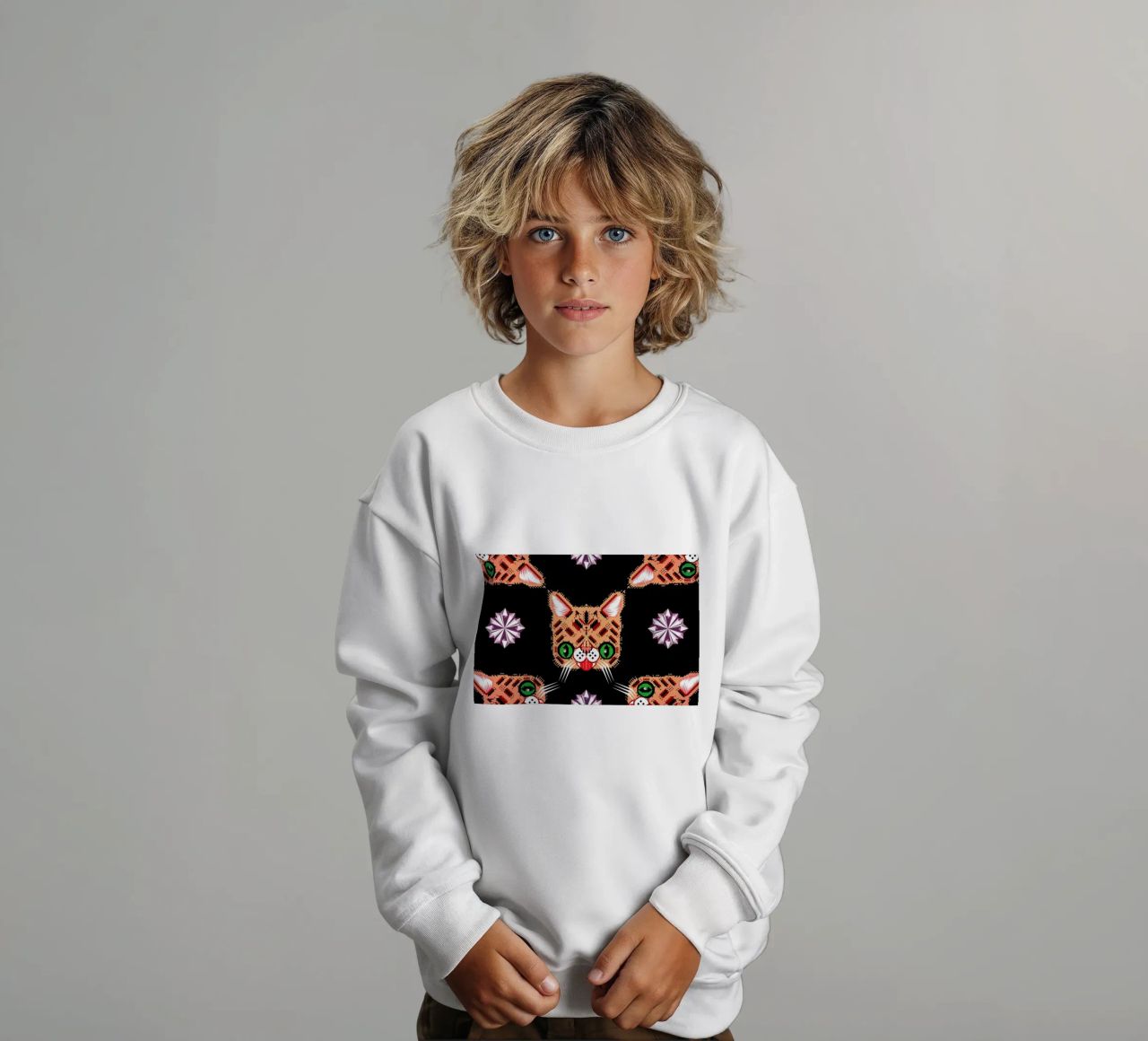 Lil Bub Pattern felpa bambino da Chobopop