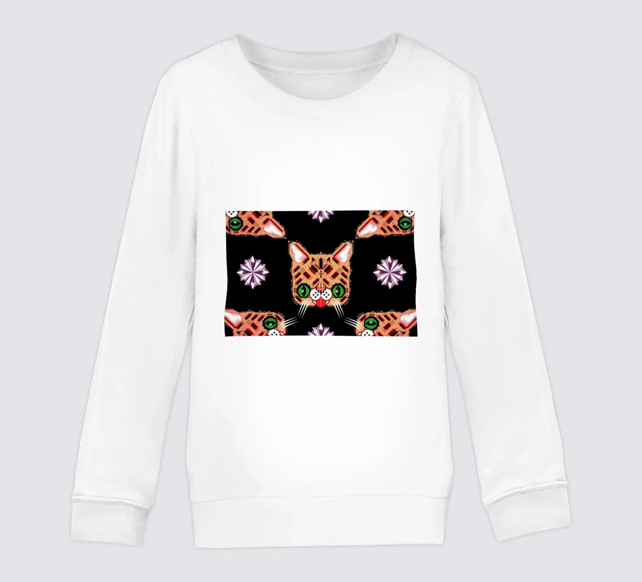 Lil Bub Pattern kids sweatshirt by Chobopop
