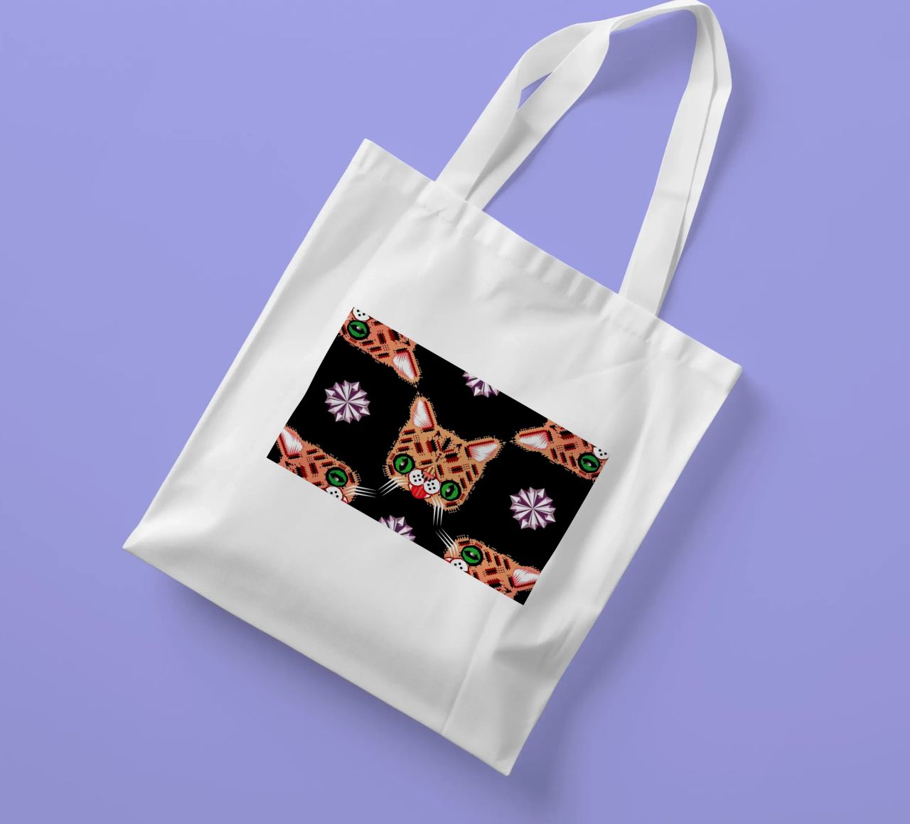 Lil Bub Pattern borsa in juta da Chobopop