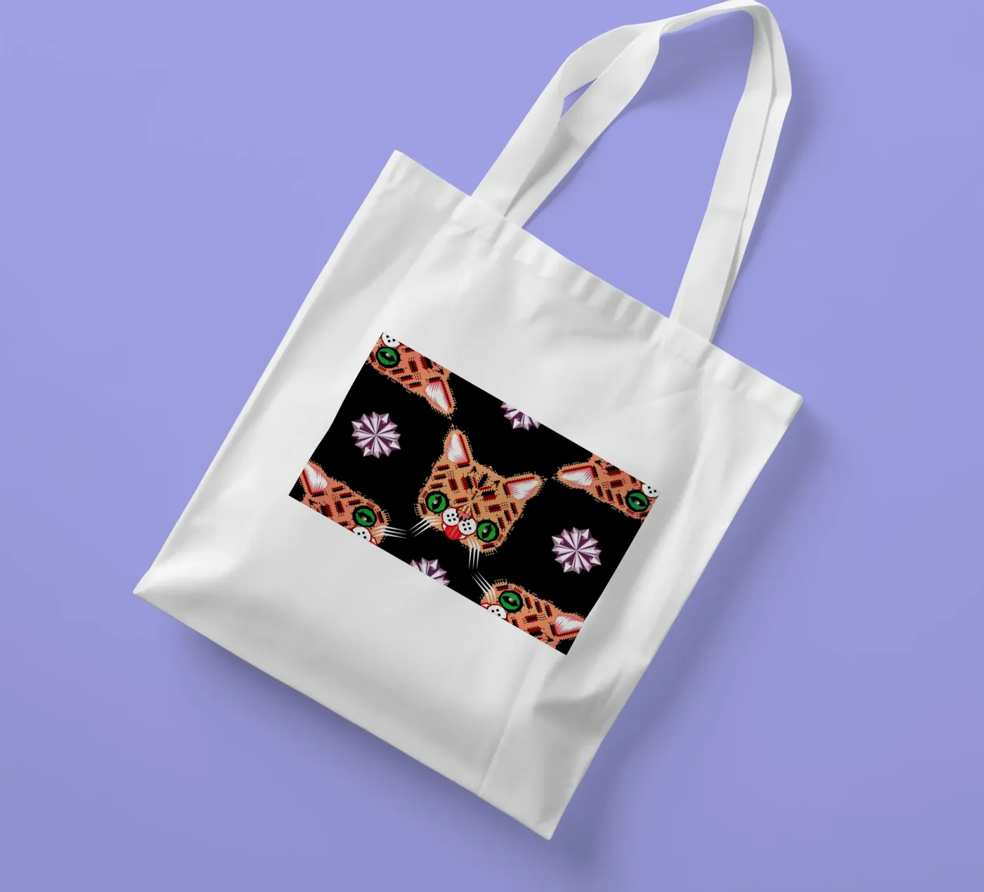Lil Bub Pattern borsa in juta da Chobopop
