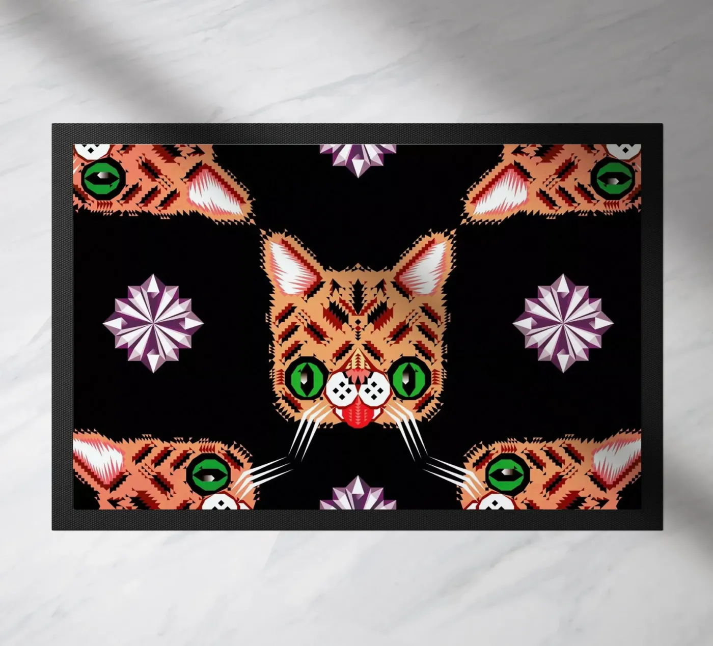 Lil Bub Pattern doormat by Chobopop