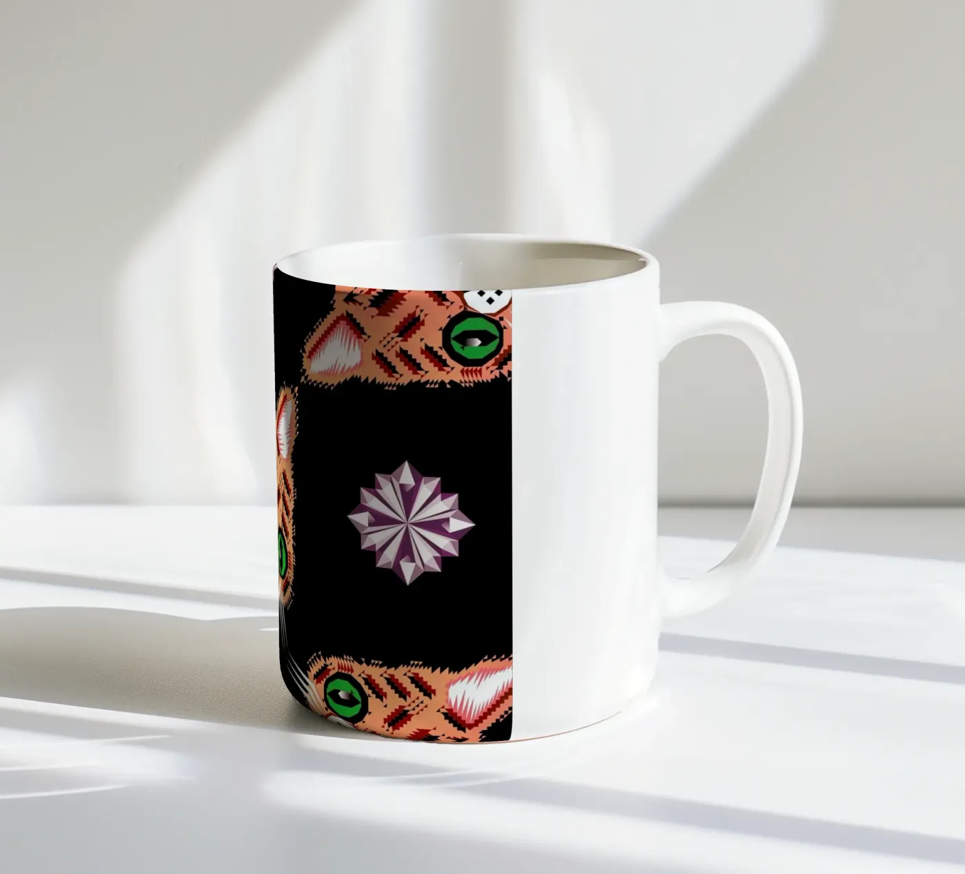Lil Bub Pattern ceramic mug by Chobopop