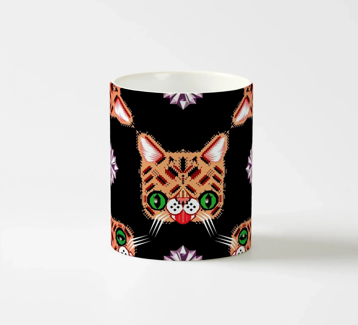 Lil Bub Pattern ceramic mug by Chobopop