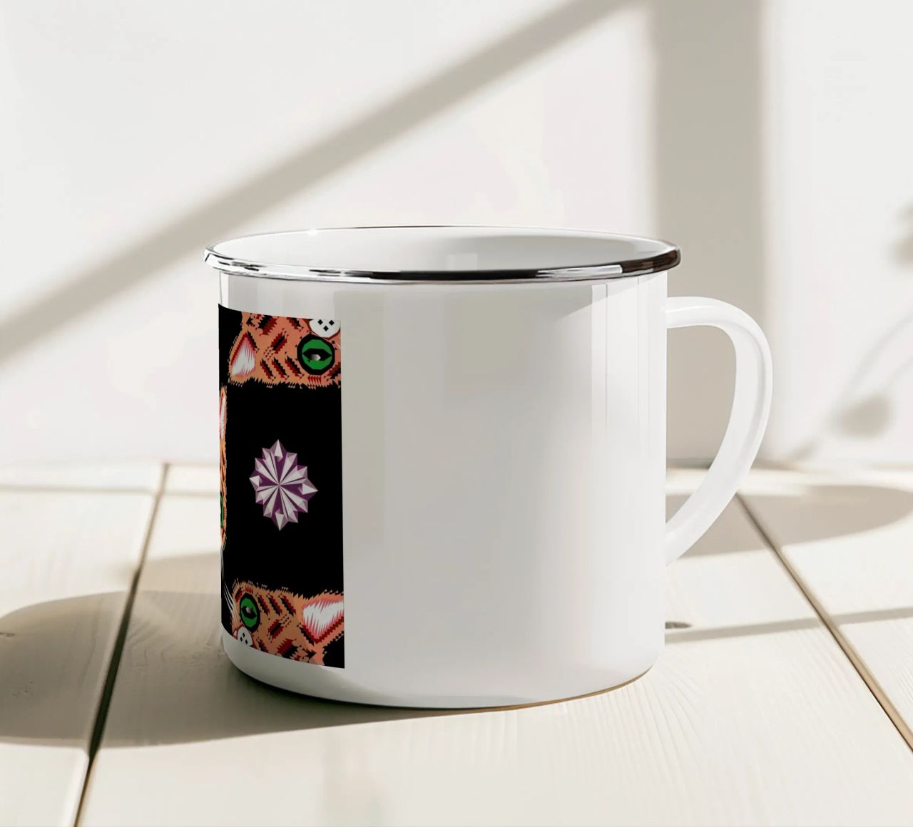 Lil Bub Pattern tazza in smalto da Chobopop