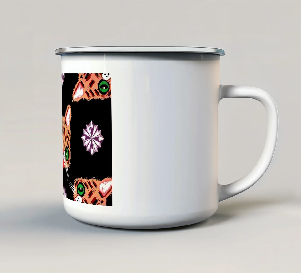 Lil Bub Pattern tazza in smalto da Chobopop