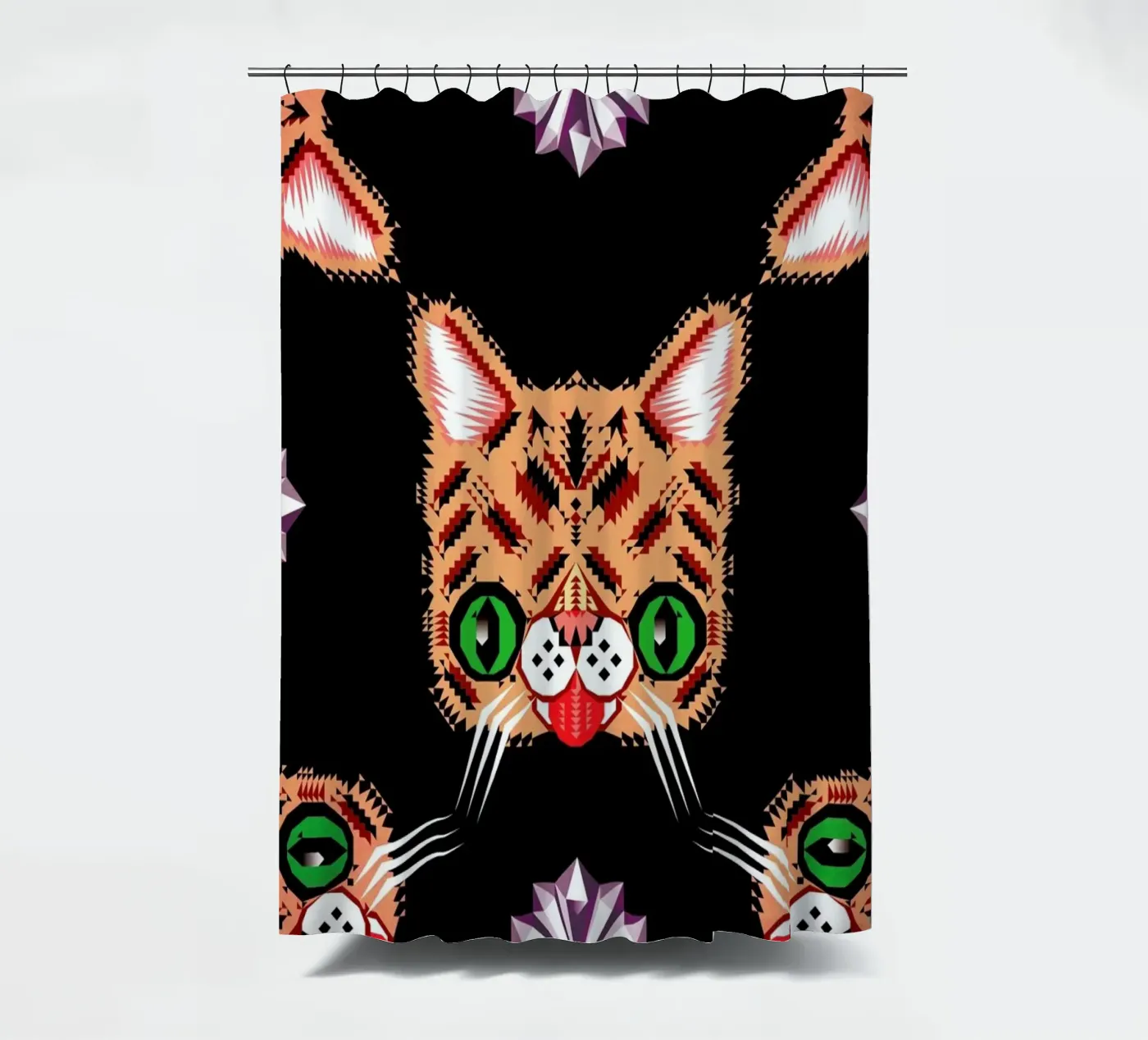 Lil Bub Pattern Duschvorhang von Chobopop