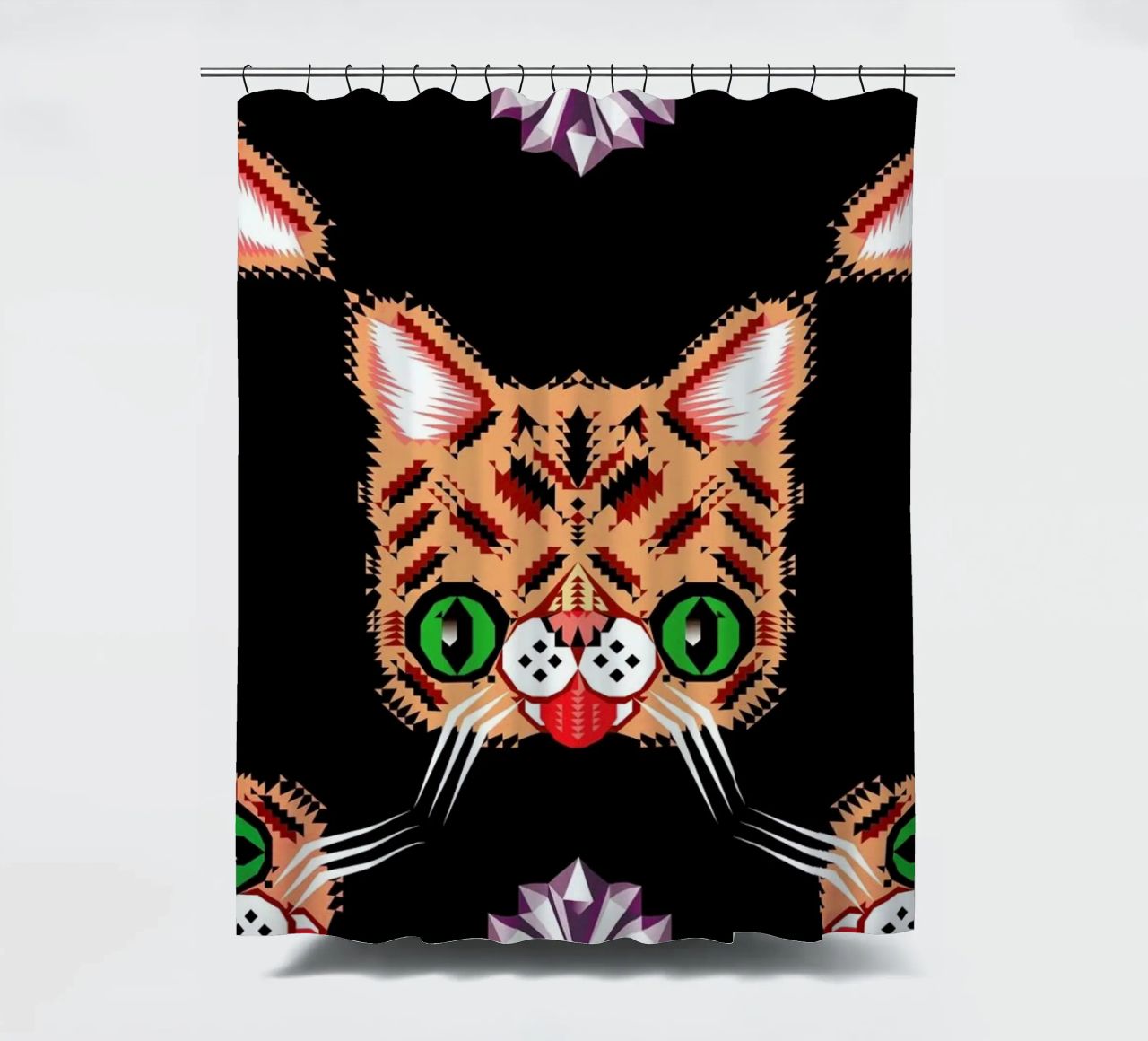 Lil Bub Pattern tenda da doccia da Chobopop