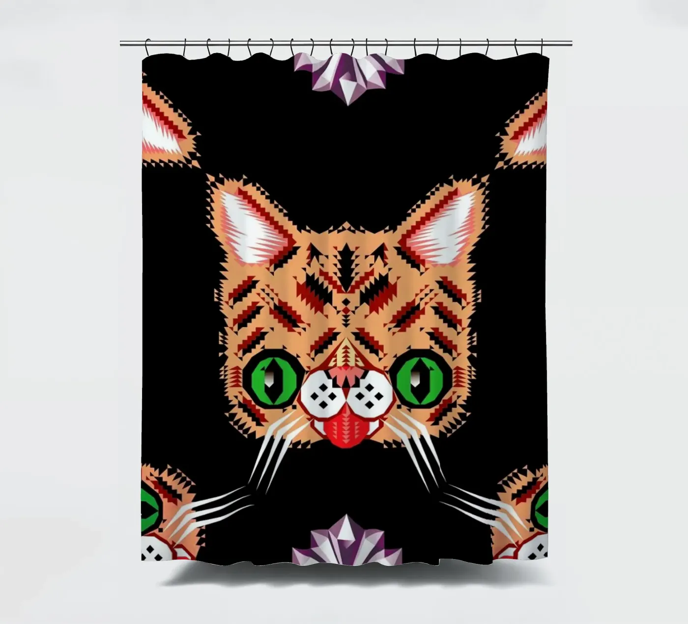 Lil Bub Pattern douchegordijn van Chobopop
