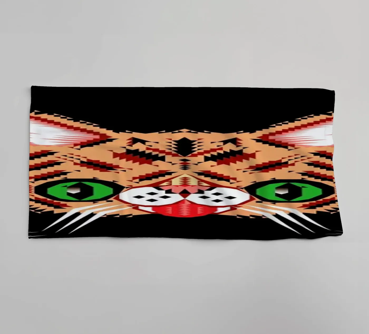 Lil Bub Pattern badhanddoek van Chobopop