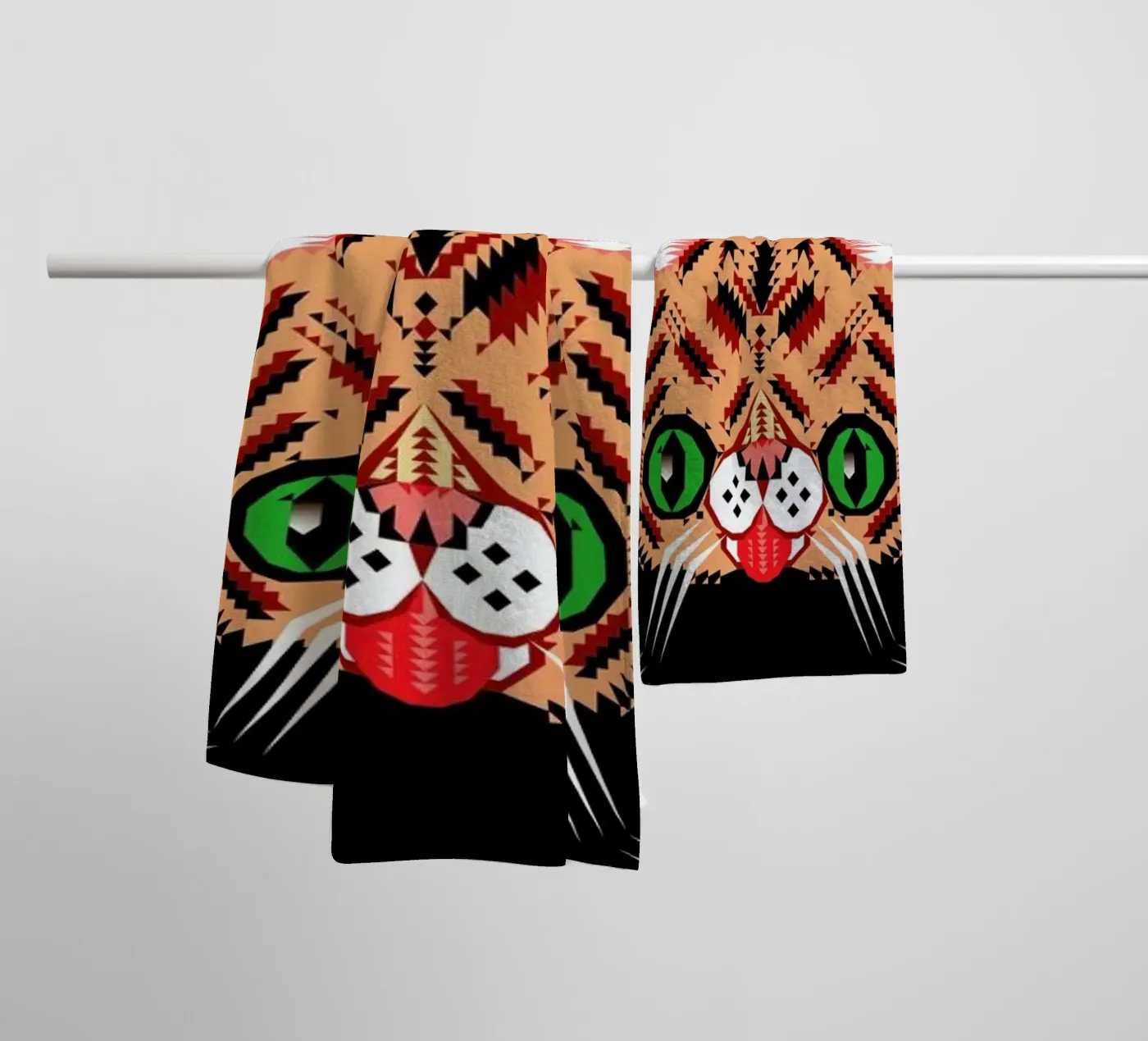 Lil Bub Pattern badhanddoek van Chobopop