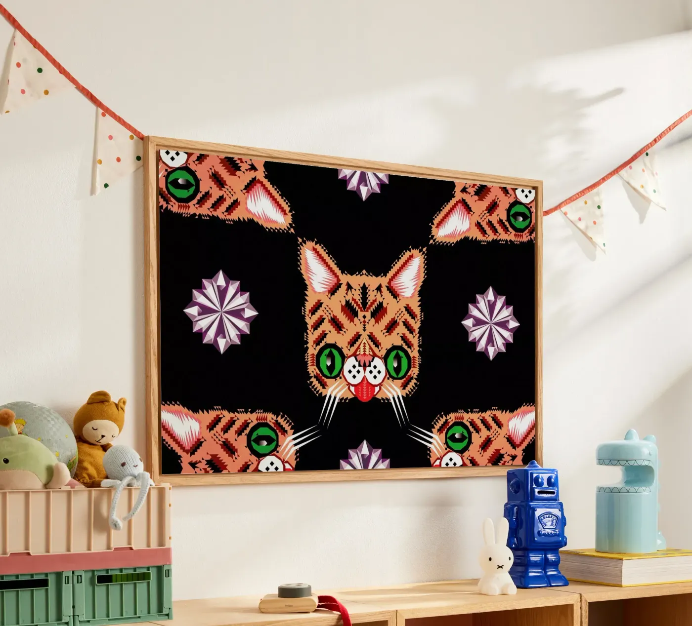 Lil Bub Pattern Acryl-Glas von Chobopop