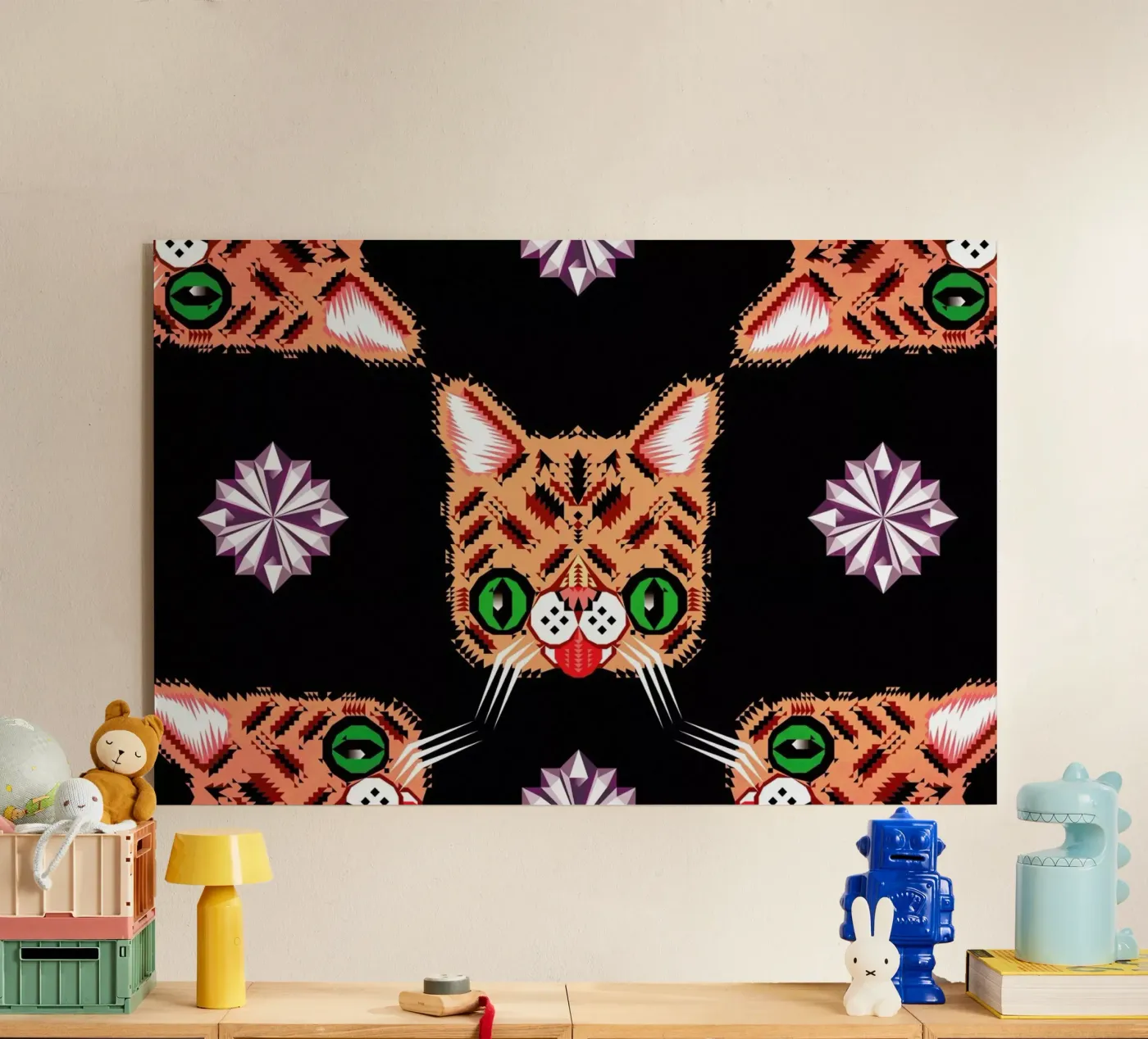 Lil Bub Pattern Acryl-Glas von Chobopop