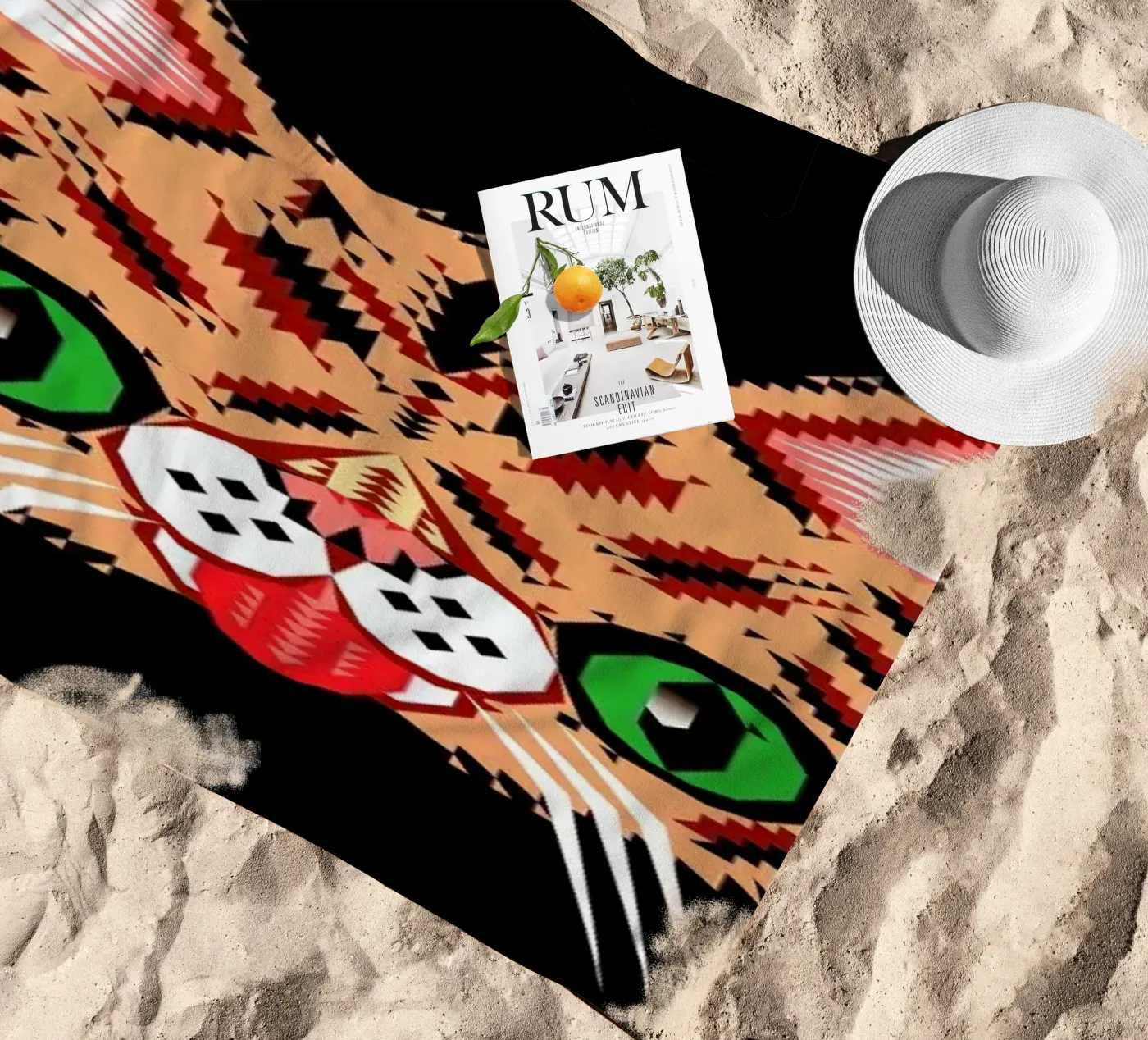 Lil Bub Pattern serviette de plage de Chobopop