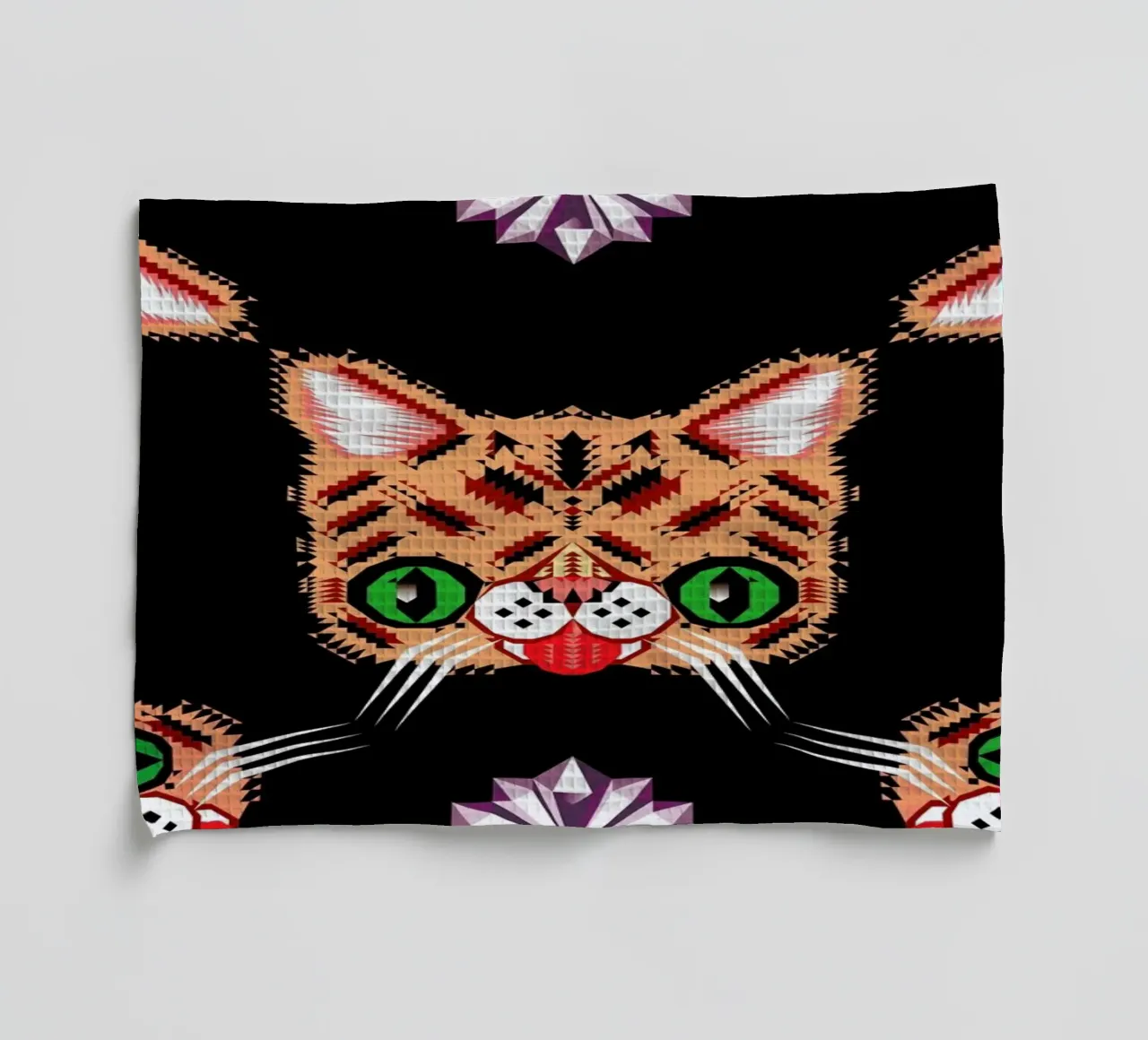 Lil Bub Pattern tea towel by Chobopop
