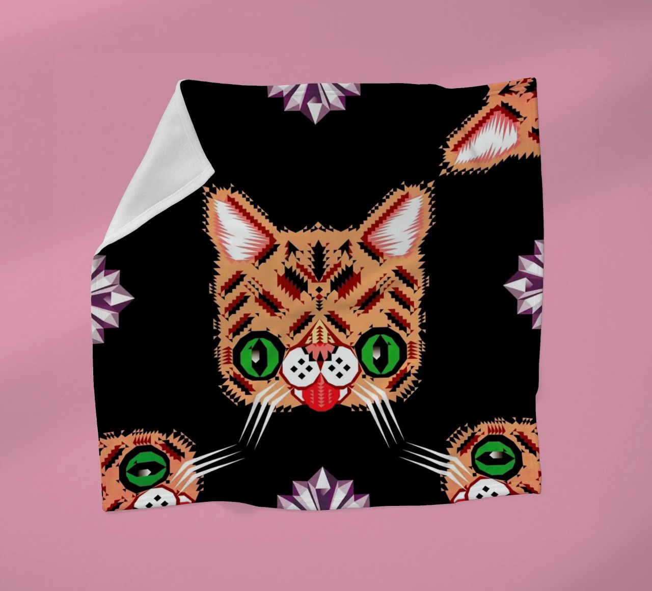 Lil Bub Pattern coperta in pile da Chobopop