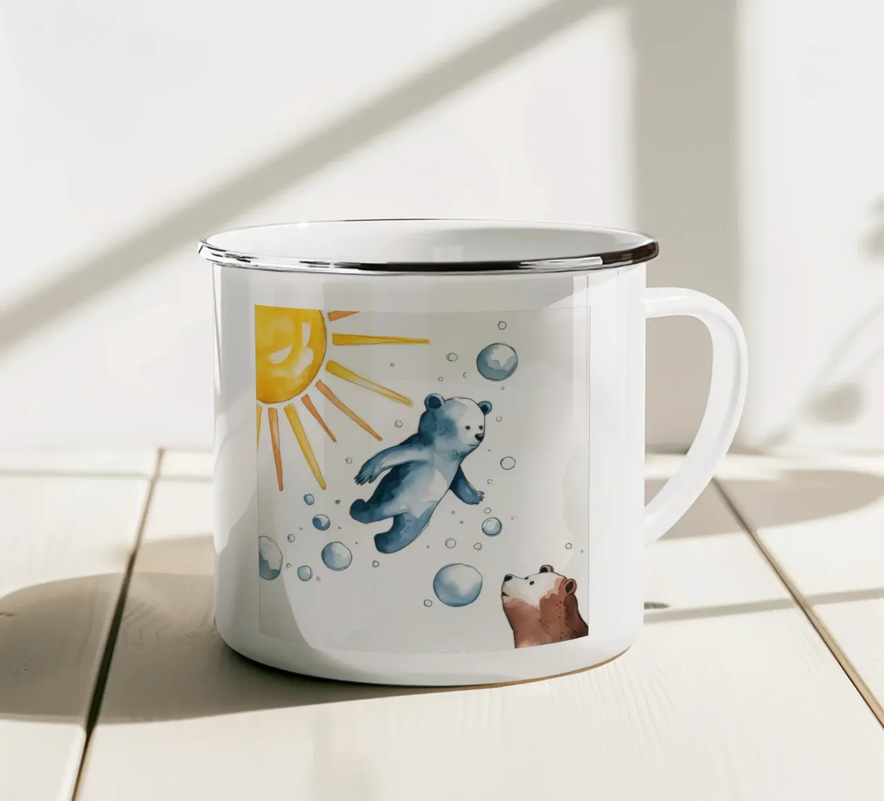 Euphoric Polar Dive enamel mug by Timeless Huse