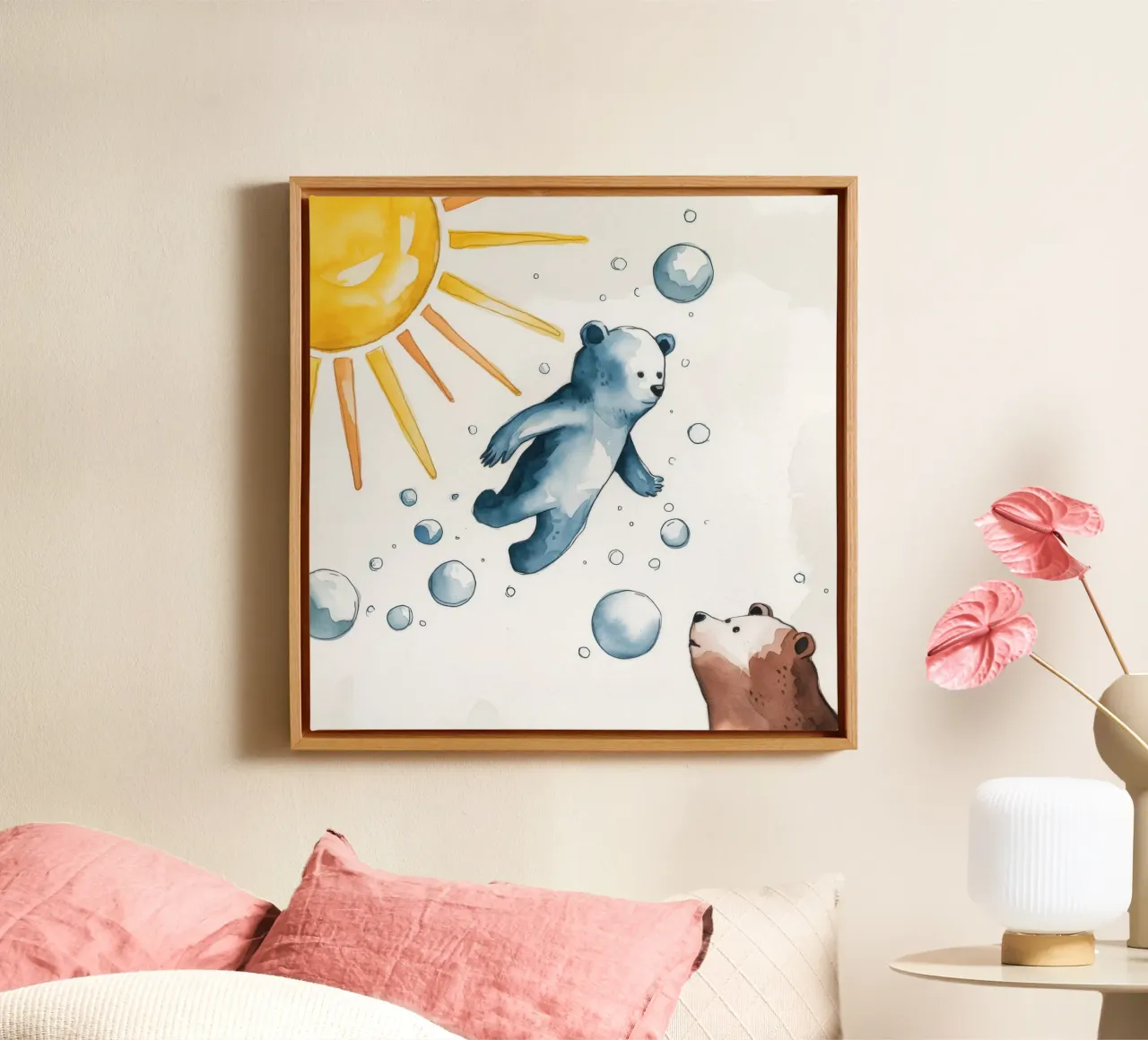 Immersione polare euforica tela con Cornice a cassetta da Timeless Huse