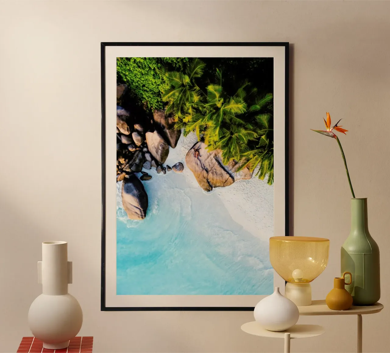 Tropical 4 poster avec cadre en aluminium de Airpixels